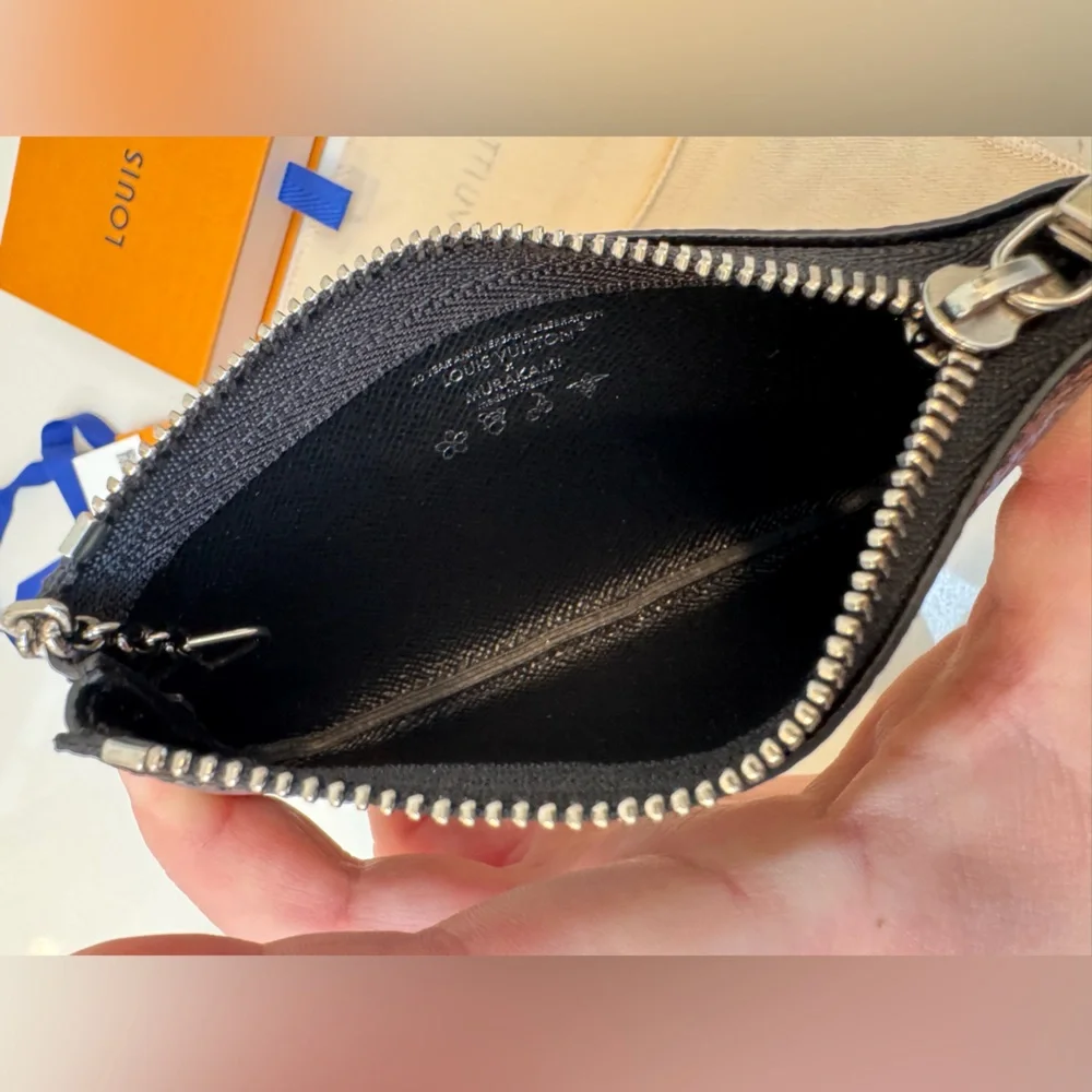 BRAND NEW! RARE- Louis Vuitton xMurakami Black Multicolor Monogram Key Pouch SHW